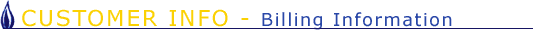 Customer Info - Billing Information